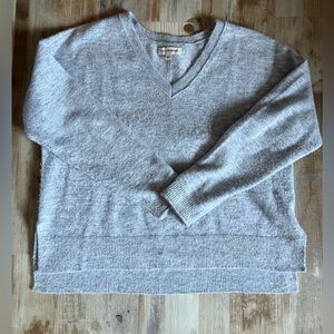 Lucky Brand Light Gray V-Neck Sweater